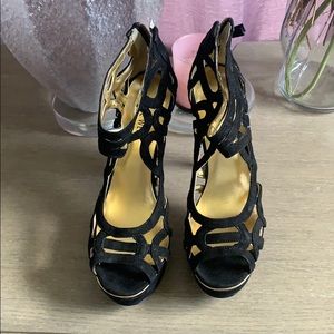 Nine West Black platform heels